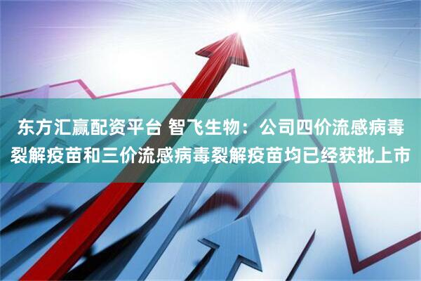 东方汇赢配资平台 智飞生物：公司四价流感病毒裂解疫苗和三价流感病毒裂解疫苗均已经获批上市