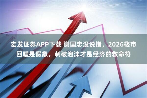 宏发证券APP下载 谢国忠没说错，2026楼市回暖是假象，刺破泡沫才是经济的救命符